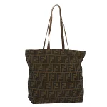 Brown Canvas Fendi Tote