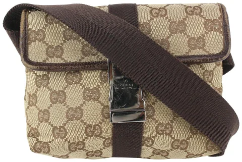 Brown Canvas Gucci Fanny Pack
