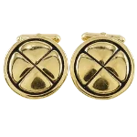 Gold Fabric Chanel Cufflinks