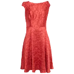 Red Fabric Carolina Herrera Dress