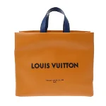 Brown Fabric Louis Vuitton Shopper