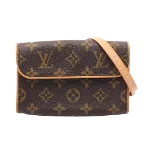 Brown Leather Louis Vuitton Florentine Pochette