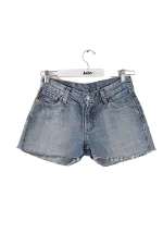 Blue Cotton Levi's Shorts