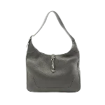 Grey Leather Hermès Shoulder Bag