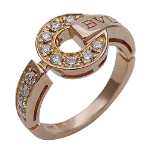 Gold Rose Gold Bvlgari Ring