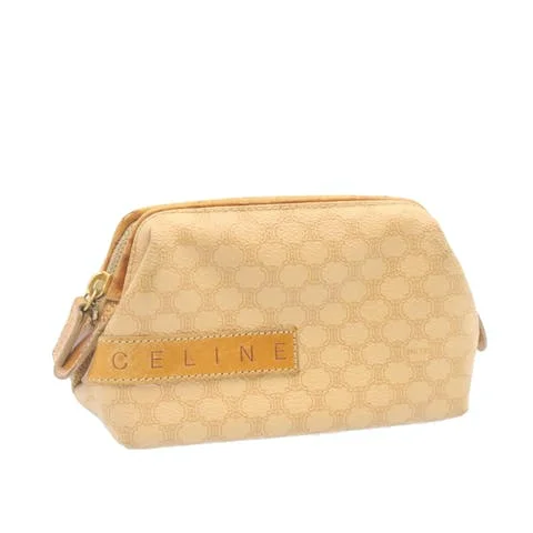 Beige Leather Celine Pouch