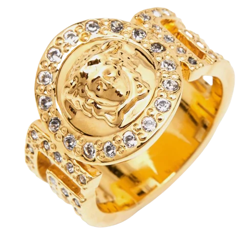 Gold Metal Versace Ring