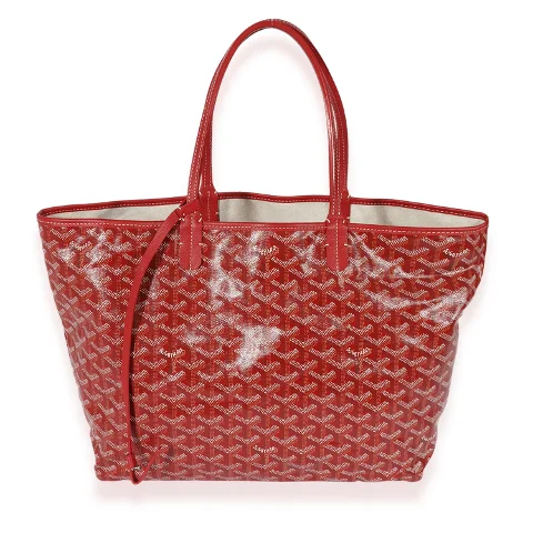 Red Leather Goyard St Louis Tote