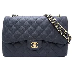 Navy Leather Chanel Timeless