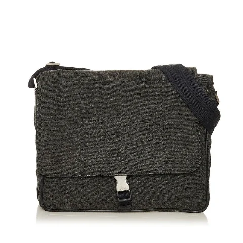 Grey Wool Prada Messenger Bag