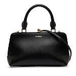 Black Leather Jil Sander Crossbody Bag