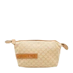 Beige Canvas Celine Cosmetic Pouch