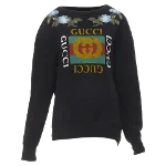 Black Cotton Gucci Sweatshirt