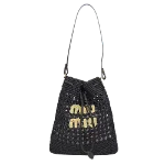 Black Fabric Miu Miu Handbag