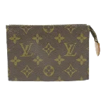 Brown Canvas Louis Vuitton Key Pouch