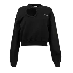 Black Cotton Off White Sweatshirt