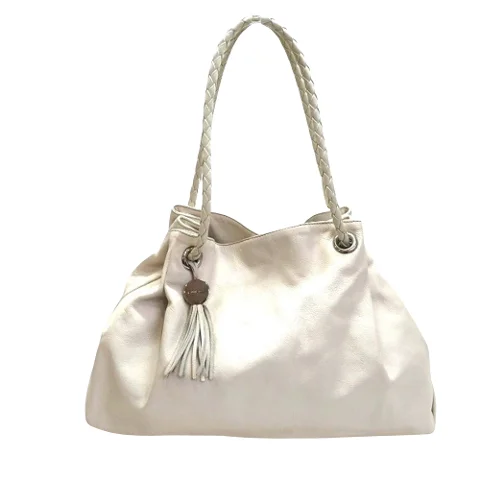 White Leather Furla Shoulder Bag