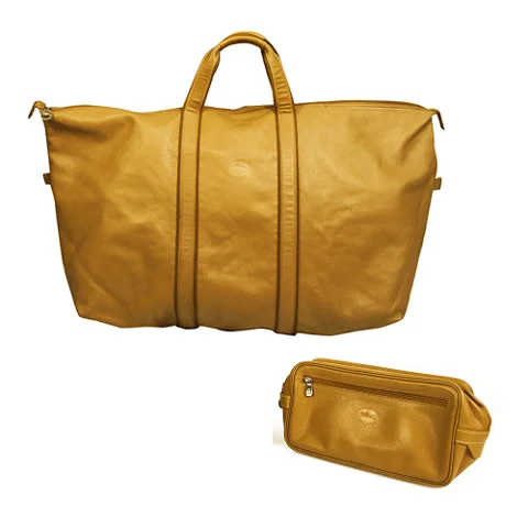 Beige Leather Longchamp Handbag