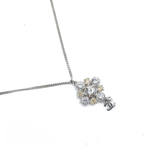 Silver Metal Chanel Necklace
