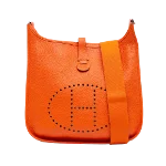 Orange Leather Hermès Evelyne