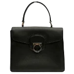 Black Leather Salvatore Ferragamo Handbag