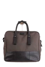 Brown Fabric Lancel Handbag
