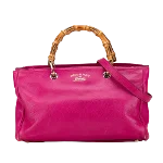 Pink Leather Gucci Bamboo