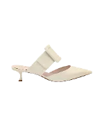 White Leather Roger Vivier Mules