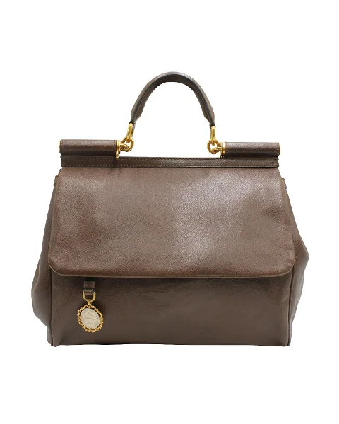 Brown Leather Dolce & Gabbana Shoulder Bag
