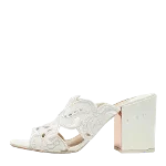 White Leather Sophia Webster Mule