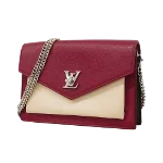 Beige Fabric Louis Vuitton Wallet on Chain