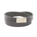 Black Leather Yves Saint Laurent Bracelet