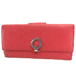 Red Leather Bvlgari Wallet