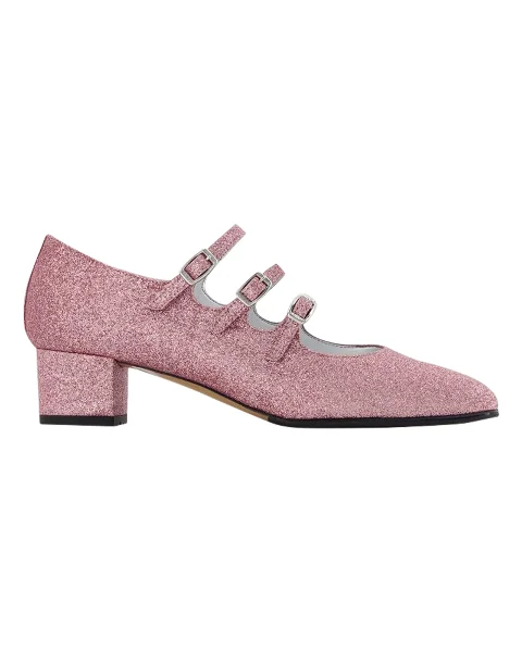 Pink Leather Carel Heels