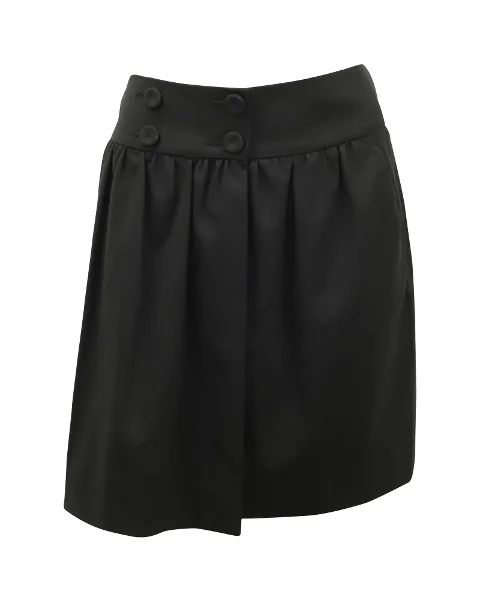 Black Wool Joseph Skirt
