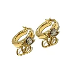 Gold Metal Valentino Earrings