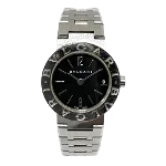 Black Stainless Steel Bvlgari Watch