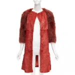 Red Fur Giambattista Valli Coat