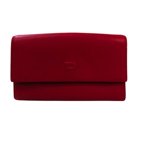 Red Leather Delvaux Wallet