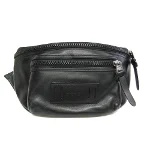 Black Leather Coach Belt Bag