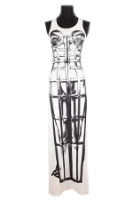 White Polyester Jean Paul Gaultier Dress