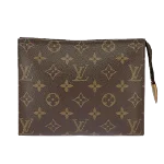 Brown Canvas Louis Vuitton Poche Toilette