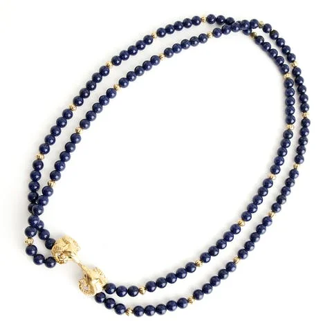 Navy Metal Kenneth Jay Lane Necklace