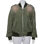 Green Fabric Off White Jacket