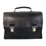 Black Canvas Prada Briefcase