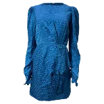 Blue Silk Saloni Dress