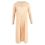 Brown Polyester Issey Miyake Dress