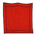 Red Silk Yves Saint Laurent Scarf