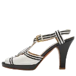 White Leather Moschino Sandals