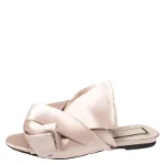 Beige Satin N°21 Flats